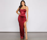 Lola High Slit Satin Dress 2